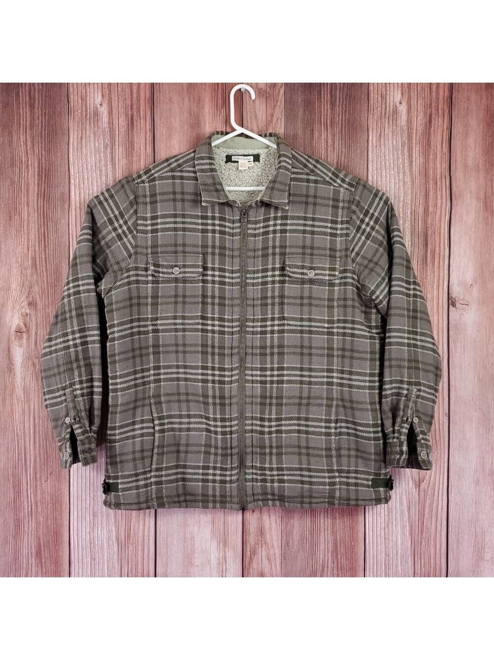 Carbon2Cobalt Mens XXL Plaid Sherpa Lined Jacket Heavyweight Full Zip